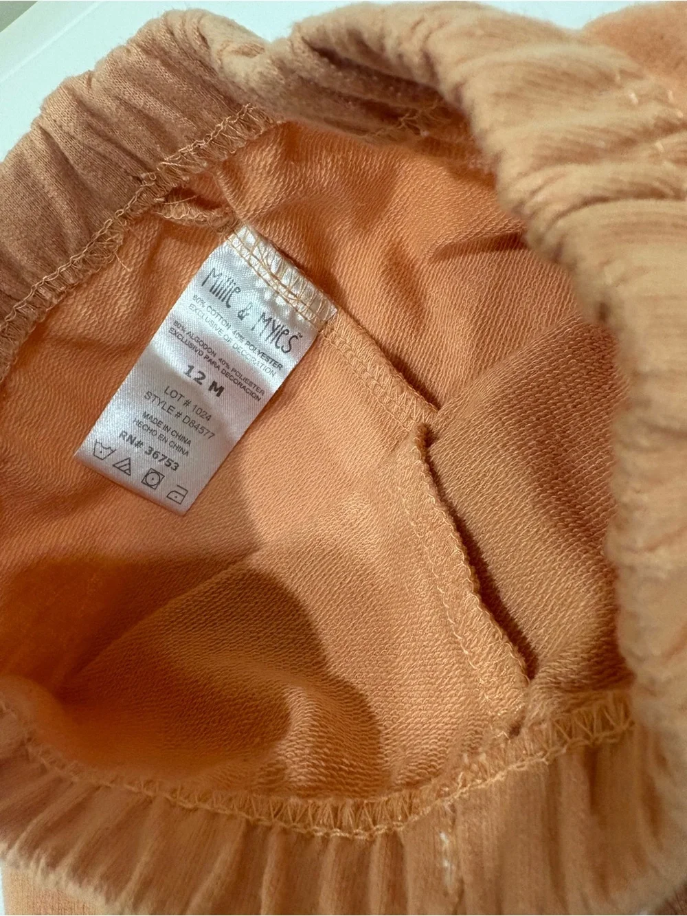 Toddler Peach Elastic-Waist Pocket Shorts